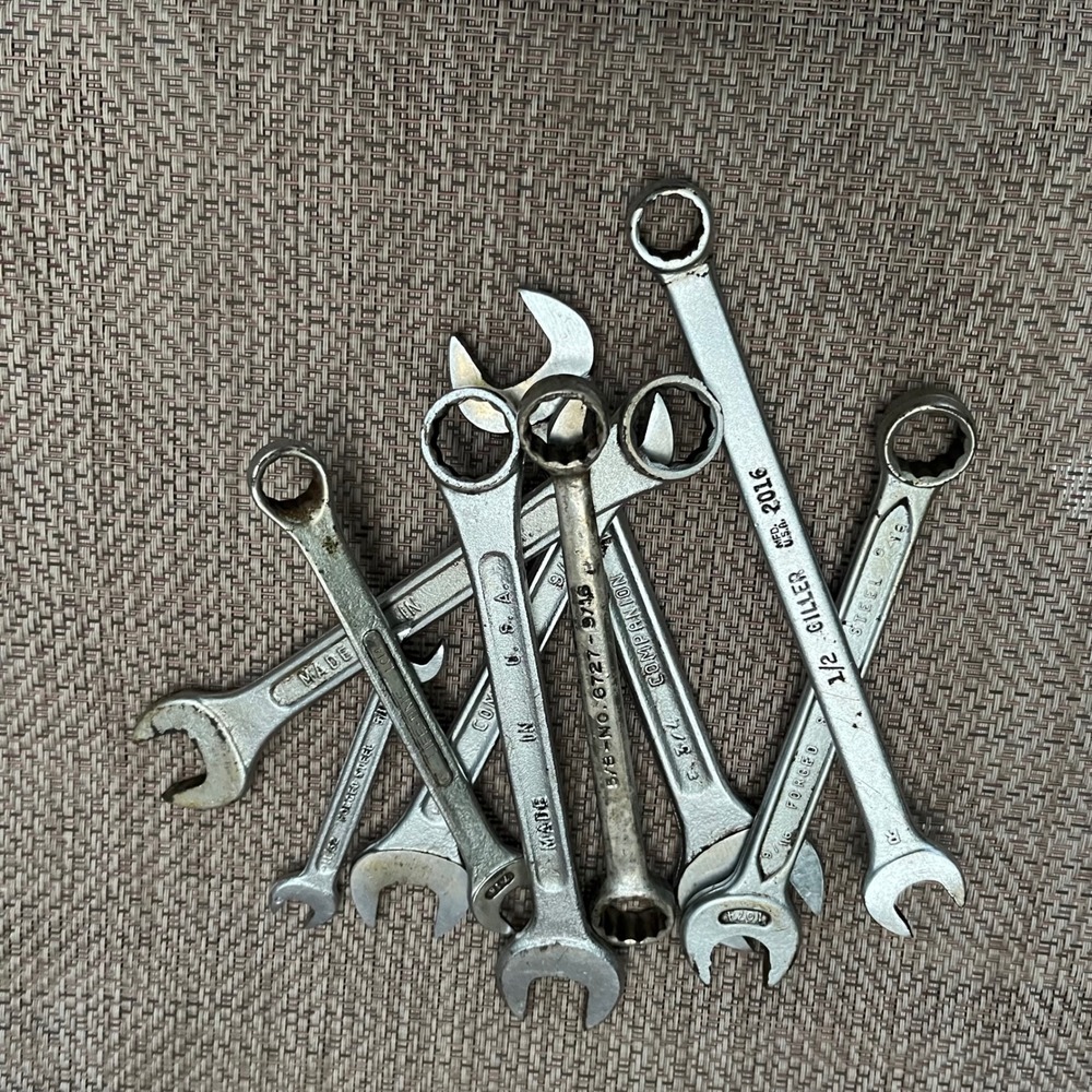 Vintage Wrench Lot Armstrong Companion Westline Giller Made in USA Forged Steel